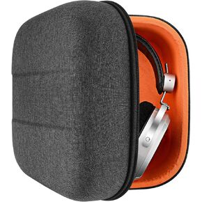 Geekria Shield Case for Large-Sized Over-Ear Headphones, Replacement Protective Hard Shell Travel Carrying Bag with Cable Storage, Compatible with HiFiMAN HE 400i, Grado PS1000e (Dark Grey)