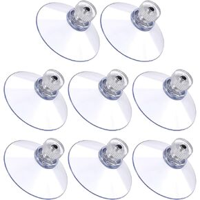 8Pcs Glass Suction Cups 4.1cm/1.6inch Small Suction Cups Clear PVC Window Suction Cups W0ithout Hook Heavy Duty Suction Cups with M4 Screw for Bathroom Wall Window Car Shade License Plates in Saudi Arabia