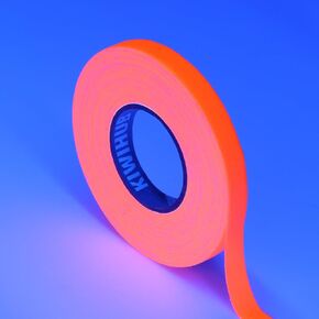 Neon Gaffer Cloth Tape, UV Blacklight Glow in The Dark Party Supplies, UV Reactive Gaffers Tape for Neon Party Decorations, 2/5 inch x 66 Feet - Fluorescent Orange