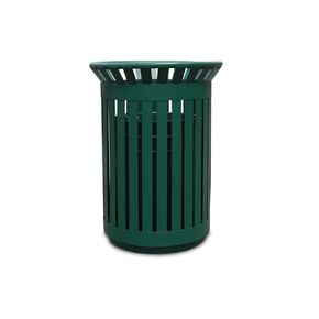 Outdoor Metal Slatted Trash Receptacle,Waste Receptacle，Commercial Trash Cans,Zone Round Garbage Bin,Square Hotel Street Patio Indoor Metal Stan (Big-Green) in Saudi Arabia
