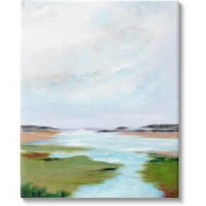 Stupell Industries Tranquil River Soft Dreamy Clouds Canvas Wall Art, Design by Nikita Jariwala