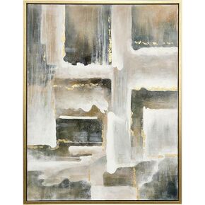 Leon Framed Canvas Art - Small - Hand Painted Abstract - 1.5 Inch Frame in Saudi Arabia