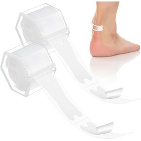 2 Rolls 60pcs Blister Bandages for Feet Heel Blister Prevention Adhesive Gel Blister Cushions Invisible Blister Pads Waterproof Blister Prevention Tape for Heels Protectors Toes Fingers