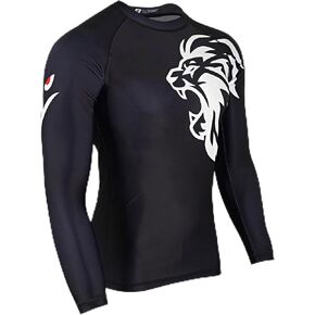 Men's Long Sleeve UPF 50+ Base layer Skins Performance Fit Compression Rash Guard, Swim Shirts for Men-CLYYB