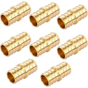 Litorange 3/4 inch PEX 90 Degree Elbow 3/4" (pack of 8) Lead-Free Brass Barb Crimp Pipe Fitting/Fittings