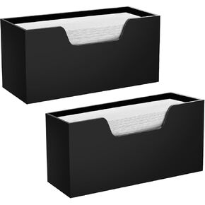 2Pack Acrylic Paper Towel Holder Countertop - Disposable Napkin Dispenser for Table, Clear Guest Napkins Holder for Bathroom, Kitchen, Home, Restaurant, Hotel, Z-fold, C-fold, MultiFold Trifold