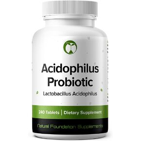 Lactobacillus Salivarius Probiotic Supplement 240 Tablets 3 Billion CFU Probiotics for Men & Women Supports Intestinal Digestive & Gut Health Made in The USA (240, Lactobacillus Salivarius)