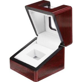 Championship Ring Display Case Wooden Single Ring Box Sports Ring Storage Box Wooden Jewelry Box for Sports Fans