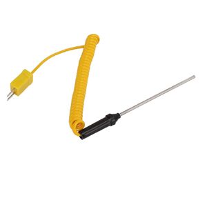 K Type Thermocouple, K Type Plug, Thermal Probe, Surface Thermocouple Sensor, Temperature Measurement Tool, for Temperature Detection (Curved Shank Surface Thermocouple)
