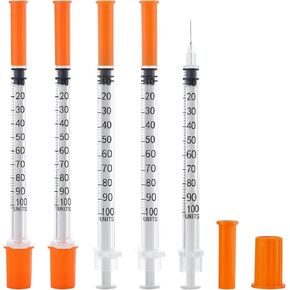 محاقن بإبرة 1 مل - قياس 30 1 سم مكعب 5/16 بوصة (8 مم)، مغلفة بشكل فردي، صندوق مكون من 100 قطعة in Kuwait