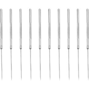 10PCS Straight Dissection Needle, Stainless Steel Dissecting Needle with Straight Tip for Medical Students and Veterinary