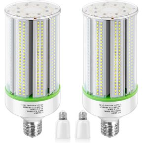 2-Pack 100W LED لمبات الذرة، 5000K، AC110-277V، 14000lm، قاعدة E26/E39، استبدال LED معدني هاليد HID CFL لمستودع الإضاءة الصناعية التجارية، ورشة عمل جراج تركيبات الإضاءة العالية