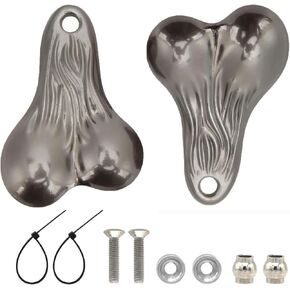 Hobby Fans 2PCS Hanging Truck Balls Nuts, Zinc Alloy Bumper Balls Bull Nuts for 1/10 1/12 1/14 1/16 Universal RC Cars(Titanium)