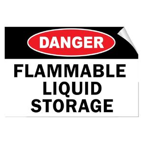 Danger Flammable Liquid Storage Hazard Flammable Label Decal Sticker 7 Inches X 5 Inches in Saudi Arabia