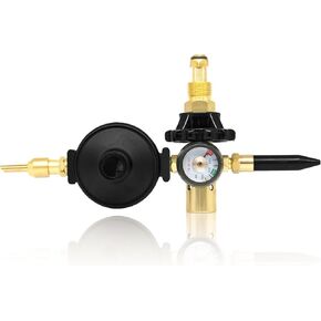 RX WELD Helium Tank Regulator Latex Balloon Filler Valve, CGA-580 Tank, Dual Latex And Foil Ballon Inflator (With Auto Foil Balloon Shut Off Valve)