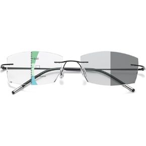 Progressive Photochromic Multifocus Reading Glasses Blue Light Blocking Diamond Cut Transition Multifocal Readers