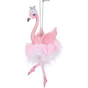 Kurt Adler E0480 Flamingo Ballerina Ornament, 5.63-inch Tall