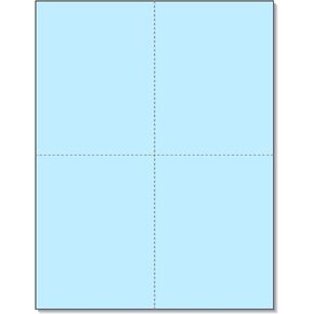 NextDayLabels - بطاقات بريدية للطابعات الليزرية والنافثة للحبر مقاس 8-1/2 × 11 4 في كل صفحة، (4-1/4 بوصة × 5-1/2 بوصة بعد الأداء) 50 ورقة / 200 بطاقة