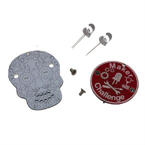 Learn to Solder Sugar Skull Kit | Skill Badge, DIY Electronics and Crafts Project for Students and Adults | Beginner Project for STEM Camps, Classes and Events | Dia de Los Muertos (1)