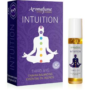 Third Eye Chakra Essential Oil Roll-On Blend by Aromafume | 10ml/0.33 fl oz | Ajna | Aromatherapy Oils for Chakra Balance | Rose & Juniper Extracts | Amethyst Incense for Meditation, Yoga, Reiki