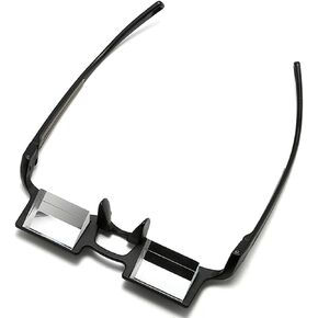 GYU Lazy Glasses Horizontal Reading Glasses,Down 90 Degree Glasses,Neck Relaxer for Lying down Reading and Watching- black
