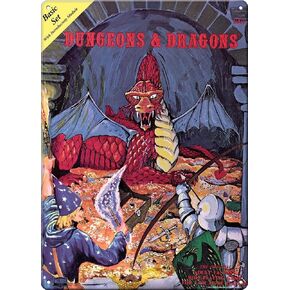 Ata-Boy Advanced Dungeons and Dragons Metal Sign, Box Cover Size 8.25" X 11.5"