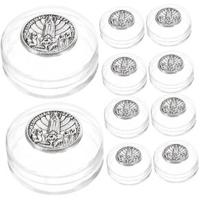10pcs Box Ring Storage Case Rosary Holder Farmhouse Cross Bowl Small Trinket Storage Holder Keepsake Organizer Catholic Keepsake Case Storage Rack The Cross Plastic
