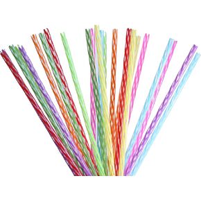 HOGG RAINBOW REUSABLE STRAWS 24 PACK - 11in