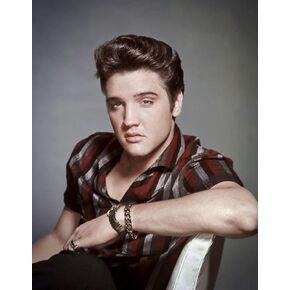 Desperate Enterprises Elvis Portrait Tin Sign - Nostalgic Vintage Metal Wall Decor - Made in USA