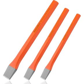 ValueMax 3-Piece Heavy Duty Cold Chisel Set, 3/8-Inch, 1/2-Inch & 5/8-Inch Metal Chisel Set, Premium Cr-V Steel, for Carpentry, Metalwork, Woodwork & Masonry Work