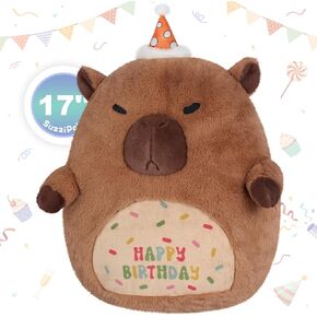 Capybara Stuffed Plush Pillow, Brown