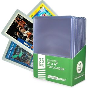 Collectible Supplies 100 Pack Top Loaders for Cards with 100 Pack Card Sleeves | 3x4 Inches Clear Trading Card Sleeves and Toploaders Combo | Collectible Trading & Sports Card | Standard Size