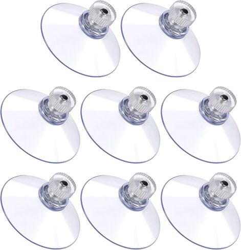 8Pcs Glass Suction Cups 4.1cm/1.6inch Small Suction Cups Clear PVC Window Suction Cups W0ithout Hook Heavy Duty Suction Cups with M4 Screw for Bathroom Wall Window Car Shade License Plates in Saudi Arabia