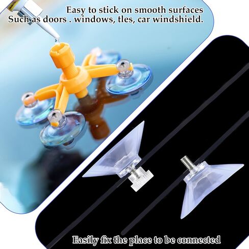 8Pcs Glass Suction Cups 4.1cm/1.6inch Small Suction Cups Clear PVC Window Suction Cups W0ithout Hook Heavy Duty Suction Cups with M4 Screw for Bathroom Wall Window Car Shade License Plates in Saudi Arabia