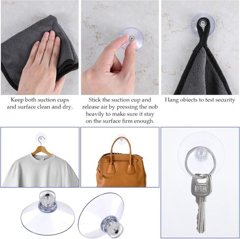 8Pcs Glass Suction Cups 4.1cm/1.6inch Small Suction Cups Clear PVC Window Suction Cups W0ithout Hook Heavy Duty Suction Cups with M4 Screw for Bathroom Wall Window Car Shade License Plates in Saudi Arabia