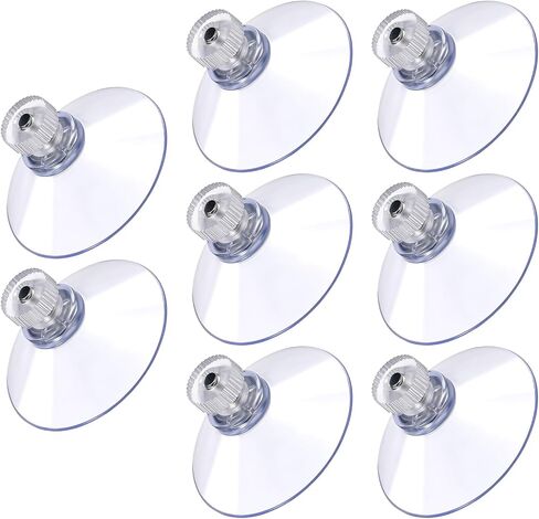 8Pcs Glass Suction Cups 4.1cm/1.6inch Small Suction Cups Clear PVC Window Suction Cups W0ithout Hook Heavy Duty Suction Cups with M4 Screw for Bathroom Wall Window Car Shade License Plates in Saudi Arabia