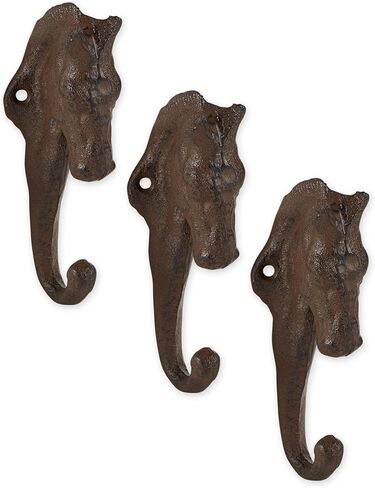 DII Cast Iron Collection Decorative Wall Hook Set, Horse, 3 Count in Saudi Arabia