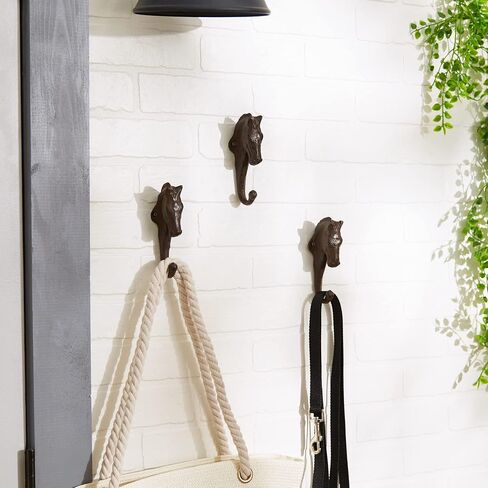 DII Cast Iron Collection Decorative Wall Hook Set, Horse, 3 Count in Saudi Arabia