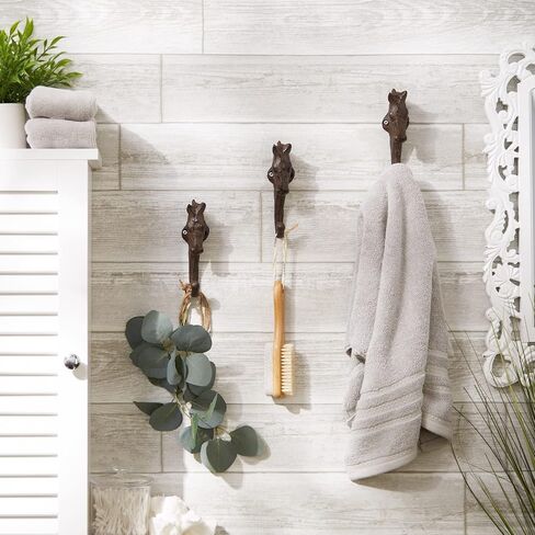 DII Cast Iron Collection Decorative Wall Hook Set, Horse, 3 Count in Saudi Arabia
