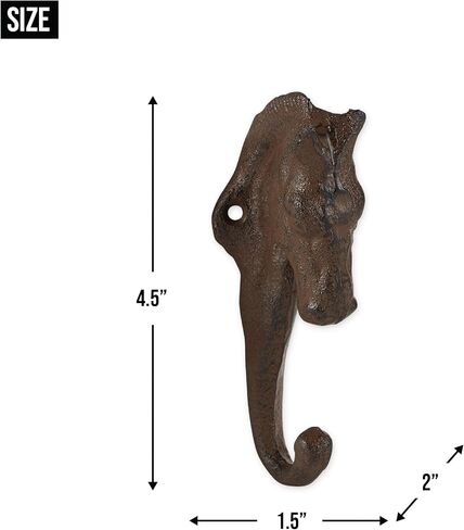 DII Cast Iron Collection Decorative Wall Hook Set, Horse, 3 Count in Saudi Arabia