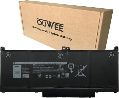 بطارية كمبيوتر محمول OUWEE JK6Y6 متوافقة مع Dell Latitude 3410 3510 Vostro 5300 5401 5501 Inspiron 5300 5401 5408 5501 5508 5400 7405 7300 7500 2 في 1 سلسلة فضية H5CKD 0C5KG6 0CF5RH 11.25 فولت 40 واط ساعة in Kuwait
