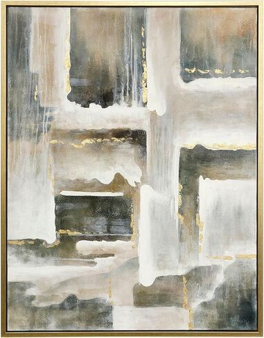 Leon Framed Canvas Art - Small - Hand Painted Abstract - 1.5 Inch Frame in Saudi Arabia