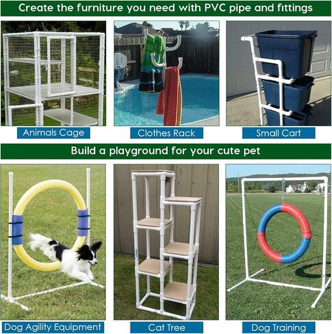 4-Way 1/2 inch PVC Pipe Fitting, 20PCS Elbow Fitting for Build PVC Furniture,Grade SCH40 4-Way PVC Elbow Side Outlet Tees,1/2" PVC Corner Elbow Fitting for Greenhouse Frame Tent Connections in Saudi Arabia