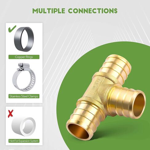 Litorange 3/4 inch PEX 90 Degree Elbow 3/4" (pack of 8) Lead-Free Brass Barb Crimp Pipe Fitting/Fittings in Kuwait