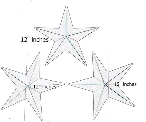 Bellaa 23547 Western Metal Stars Wall Decoration Black Texas Barn Farmhouse Ranch Cottage Lodge Outdoor Home Decor 12 Inch Each Set of 3 in Saudi Arabia