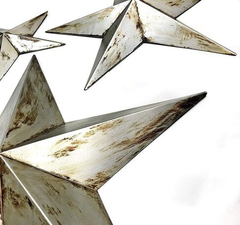 Bellaa 23547 Western Metal Stars Wall Decoration Black Texas Barn Farmhouse Ranch Cottage Lodge Outdoor Home Decor 12 Inch Each Set of 3 in Saudi Arabia
