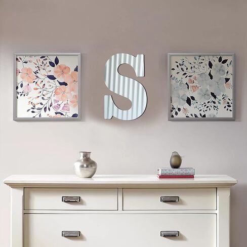 COLLECTIVE HOME - 12" Metal Letter Wall Decor, White Galvanized Steel Numbers, Rustic Hanging Decor Symbols, Corrugated Metal Decoration, House Number, 2023 Metal Numbers (W) in Kuwait