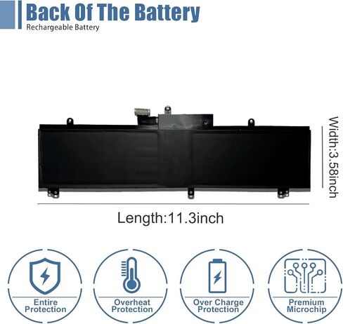 بطارية الكمبيوتر المحمول VANPIR C41N1837 15.4V 76Wh 4940mAh بديلة لـ Asus ROG Zephyrus GA502DU GA502GU GU502DU GU502GU GU502GV GU532GU GU532GV GX502GV GX502GW GX532GV GX532GW Series 0B200-0338 0100 in Saudi Arabia