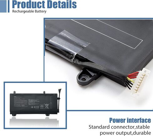 بطارية الكمبيوتر المحمول VANPIR C41N1837 15.4V 76Wh 4940mAh بديلة لـ Asus ROG Zephyrus GA502DU GA502GU GU502DU GU502GU GU502GV GU532GU GU532GV GX502GV GX502GW GX532GV GX532GW Series 0B200-0338 0100 in Saudi Arabia