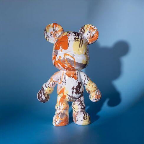 Resin Bear Statue Home Decor, Fluid Bear Sculpture, Graffiti Art Figurine Home Ornament Decoration for Office, Living Room, Bedroom, Book Shelf, TV Cabinet, Desktop (Type 2) in Saudi Arabia